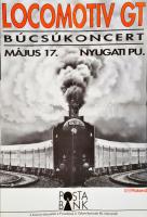 1992 LGT Búcsúkoncert plakát, 1992. május 17. Nyugati Pályaudvar, Offset és Játékkártya Nyomda Bp., feltekerve, jó állapotban, 114x80 cm
