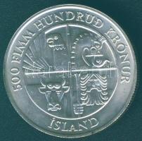 Izland 1974. 500K Ag "1100 éves az első település" T:BU