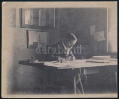 cca 1900 Hoffermann Kázmér portréja, fotó, jelzés nélkül, hátoldalán nevesített, 9x10,5 cm