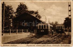 1932 Budapest XII. Svábhegy, fogaskerekű villamos felső állomás (EK)