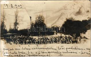 1909 Autóverseny. Foto Atelier Mercep (Zagreb) / automobil race (fa)