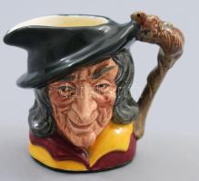 Angol férfi fej figurális tejkiöntő, m: 8,5 cm
