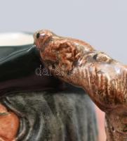 Angol férfi fej figurális tejkiöntő, m: 8,5 cm