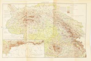 cca 1900 A Kárpátok térképe, Pallas Nagy Lexikona, Bp., Posner, 27x42 cm.