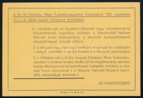 1938 Fleischer Kornél György joghallgató, Kir. Magyar Pázmány Péter Tudományegyetem Könyvtára, látog...