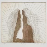 Deim Pál (1932-2016): Tabu, 1994. Rézkarc, papír, jelzett, művészpéldány E.A. X/X számozással. Üvegezett, dekoratív keretben, 15,5×17 cm