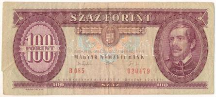 1993. 100Ft "B 085 020479" rendkívül látványos nyomat- és vágáshibával T:F
Adamo F38