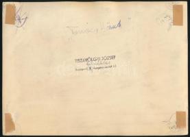 Astoria - Tanács körút villamosokkal Tiszavölgyi József pecséttel jelzett felvétele, 22x16 cm