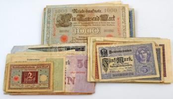 Német Birodalom / Weimar Köztársaság ~1920-1922. 65db-os vegyes inflációs bankjegy tétel T:F,VG