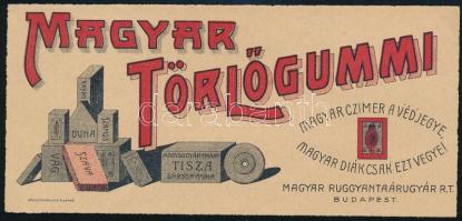 1915 Magyar Törlőgummi, a Ruggyantagyár rt. számolócédulája