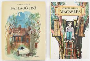 Fekete István: Ballagó idő. Életrajzi regény. Würtz Ádám rajzaival. Bp., 1970, Móra. Első kiadás. Kiadói egészvászon-kötés, kissé sérült kiadói papír védőborítóban. + Fekete István - Nagy Domokos Imre: Magasles. Oláh György rajzaival. Bp., 1993, Officina Nova. Kiadói papírkötés.