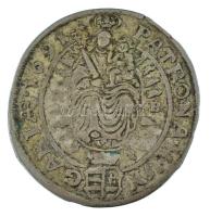 1691K-B 15kr Ag "I. Lipót" Körmöcbánya (5,74g) T:VF patina Hungary 1691K-B 15 Kreuzer Ag &...