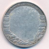 Libéria 2009. 5$ ezüstözött Cu "Nagy Hadvezérek" multicolor festés nélkül T:XF patina Liberia 2009. 5 Dollars silver plated Cu "The Greatest Warlords of History" without multicolor picture C:XF patina