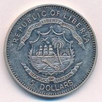 Libéria 2009. 5$ ezüstözött Cu "Nagy Hadvezérek" multicolor festés nélkül T:XF patina
Lib...