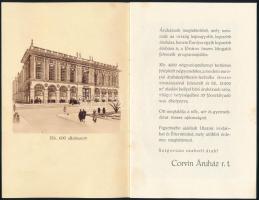 1926 A budapesti Corvin áruház bemutatkozó füzete, 20p, 16 egész oldalas képpel, jó állapotban
