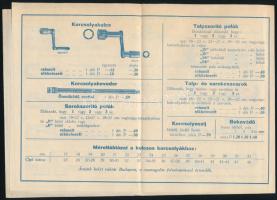 Lápócsy oroszlán védjegyű korcsolya, kihajtható rajzos árkatalógus, két nagyobb lap hajtva, Klösz ny...