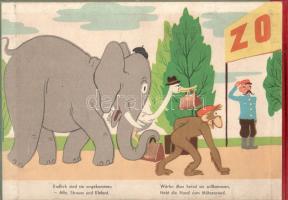 Obniski, Z[bigniew] - Walentynowicz, M[arian]: 
Ein Abenteuer im Zoo. [Német nyelvű leporelló.]
[V...