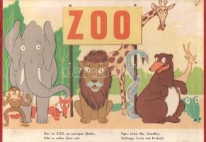 Obniski, Z[bigniew] - Walentynowicz, M[arian]: 
Ein Abenteuer im Zoo. [Német nyelvű leporelló.]
[V...