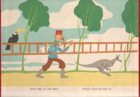 Obniski, Z[bigniew] - Walentynowicz, M[arian]: 
Ein Abenteuer im Zoo. [Német nyelvű leporelló.]
[V...