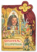 (Kubasta, Vojtech):  Gulliver Lilliputban. (Térbeli mesekönyv. Tervezte és rajzolta Vojtech Kubasta.) (Pozsony-Bratislava, 1960 körül). Vydavatelstvo Osveta N. P. Martin - VKÚ 2. Nyomda, Besztercebánya). [24] p. Egyetlen magyar kiadás. Az építésznek tanult cseh művész, Vojtech Kubasta (1914-1992) a kinyitással felálló térbeli mesekönyv (pop-up book) műfajának feltalálója, rendkívül ötletes és részletgazdag, mozgatható alkatrészeket is tartalmazó alkotásainak híre az egész világot bejárta, az 1960-as évektől a Disney céggel is szerződött híres mesék feldolgozására. Jellegzetesen közép-európai látásmódú mesekönyvei kitűnnek a jobbára amerikai ízlésű műfajból. Gazdagon illusztrált, térbeli mesekönyvünk az első 20 oldalon a liliputi történet egészét feldolgozza, kiadványunk nyitó és záró oldalpárja hordoz térbeli elemeket. Az első oldalpár térbelisége csupán a hős kalapjának mozgatására szolgál, ám a záró oldalpár Kubasta tervezői leleményét teljes pompájában mutatja be: Gulliver feltápászkodó alakja a felsorakozott liliputi flotta hajói közül messze kimagaslik. Fűzve, színes, illusztrált, enyhén kopott gerincű kiadói borítóban, az első borítón apró sérüléssel. Szép példány.