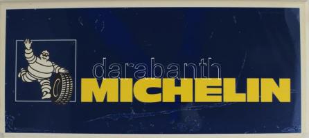 Michelin festett fém reklámtábla, kopással, 22,5x50 cm