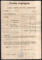 1869-1878 Buda, végzés és Őcsőd, fizetési meghagyás, részben sérült és kissé foltos