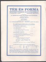 1928 Tér és Forma építőművészeti folyóirat I. évfolyam 1. száma (induló szám), 1928. május. Szerk.: ...