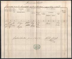 1875 Szabadszállás, Linger Lajos honvéd közlegény adatlapja, magyar nyelven