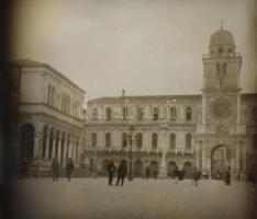 cca 1900 Ancona, Genova, Padova, Olaszország. Egy doboz üveg dia pozitív, magyar utazó által készíte...