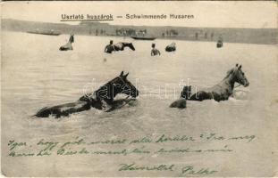 Úsztató huszárok / Schwimmende Husaren / Hungarian Hussars swimming with horses (EK)