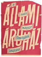 1960 Jókai Színház, Sándor Iván: Két nemzedék c. előadás plakátja, kissé sérült, 29,5x21 cm + 1961 Állami Áruház, a zenés magyar filmvígjáték felújítása, nagyméretű plakát, sérült, 82,5x56 cm