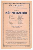 1960 Jókai Színház, Sándor Iván: Két nemzedék c. előadás plakátja, kissé sérült, 29,5x21 cm + 1961 Á...