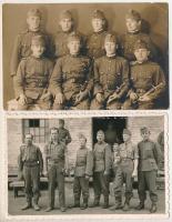 12 db RÉGI I-II. világháborús katonai fotós képeslap vegyes minőségben / 12 pre-1945 WWI and WWII military photo postcards in mixed quality