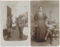 12 db RÉGI I-II. világháborús katonai fotós képeslap vegyes minőségben / 12 pre-1945 WWI and WWII mi...