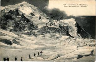 1906 Mont Blanc, Dome et Aiguille du Gouter. Gebr. Wehrli (Zürich) / téli sport, hegymászók / winter sport, mountain climbing / (EK)