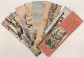 Venezia, Venice; - 8 pre-1945 unused mini postcards (14 x 4,5 cm)