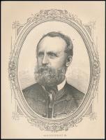 cca 1860-1865 Érszentkirályi Szentkirályi Móric (1807-1882) politikus, alispán, országgyűlési képviselő portréja,(Budapest egyesítése előtt Pest utolsó választott főpolgármestere), fametszet, jelzés nélkül, a lap szélén kis folttal, 20,5x15,5 cm