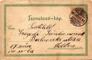 1899 (Vorläufer) Boldog Újévet! Humoros újévi üdvözlőlap. Eigenthum &amp; L.S.W. kiadása / New Y...