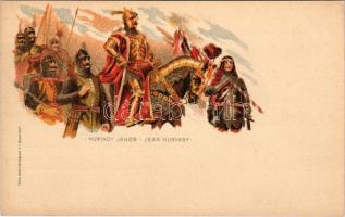 Hunyadi János. Ezredéves Országos Kiállítás. Pesti Könyvnyomda R.T. / Hungarian Millennium Exhibition art postcard. 2 Kr. Ga. litho