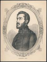 cca 1860-1865 Lőcsei Zsedényi Ede (1804-1879) politikus, országgyűlési képviselő portréja, fametszet, jelzés nélkül, 20,5x15,5 cm