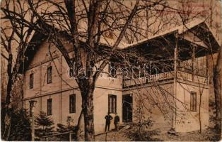 1908 Szlatinafüred, Slatina (Aknaszlatina, Solotvyno; Máramaros); Pável sósfürdő. Berger Miksa kiadása / spa + So.Stpl (lyukak / pinholes)