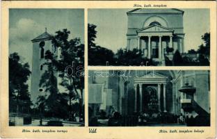 1942 Vál (Fejér), Római katolikus templom és belseje. Méry Imre kiadása (EK)