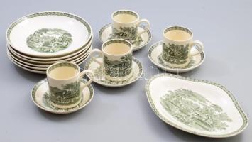 Wedgwood Barlaston of Etruria "Lugano" 15 részes szervírozó szett, jelzett, jó állapotban.