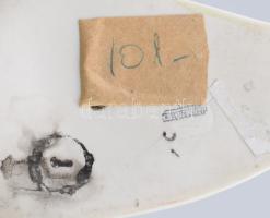 Aquincum nyulas fiú. Kézzel festett, jelzett, némi tisztításra szorul, m: 14 cm