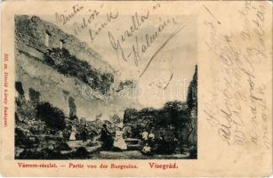 1902 Visegrád, várrom részlet. Divald Károly kiadása (Eperjes) / partie von der Burgruine / castle ruins (EK)