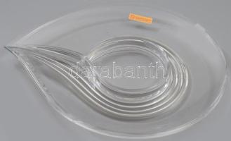 Nacthmann mid-century ólomkristály kínáló, jelzett, hibátlan, 33x28 cm