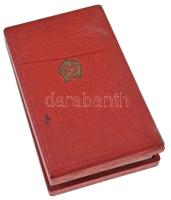 1954. "Szolgálati Érdemérem" zománcozott, ezüstözött bronz kitüntetés mellszalagon, Rákosi...