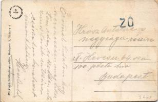 Zólyom, Zvolen; vár, vonat, gőzmozdony. Vasúti Levelezőlapárusítás 350. / castle, steam engine, loco...