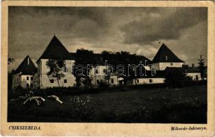 1941 Csíkszereda, Miercurea Ciuc; Mikóvár laktanya, kaszárnya. Péter Ferenc kiadása / castle, military barracks (kopott sarkak / worn corners)