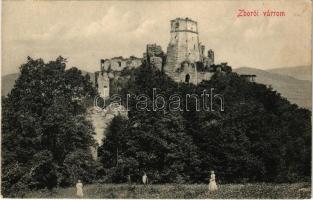Zboró, Zborov; várrom, II. Rákóczi Ferenc egykori lakóhelye. Eschwig és Hajts kiadása, Hajts Kornél felvétele / castle ruins (fl)